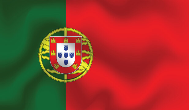 Portugal flag with green and red colors