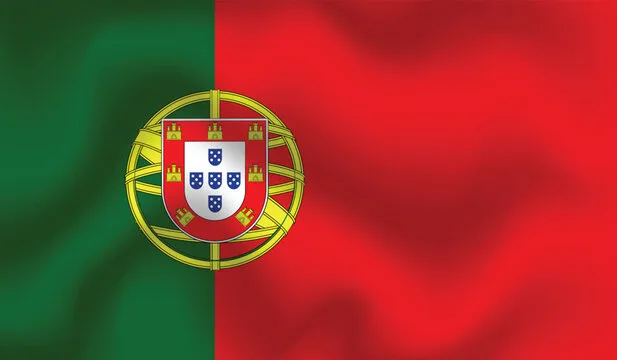 Portugal flag with green and red colors